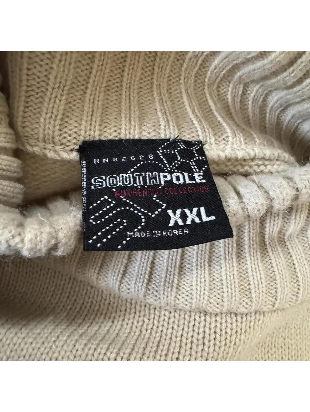 Vtg Southpole Striped Mock Neck Sweater Mens XXL Y2K